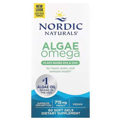 Algae Omega, 715mg Omega 3 - 60 softgels - Nordic Naturals
