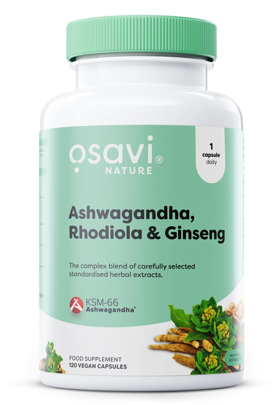 Ashwagandha + Rhodiola & Ginseng - 120 vegan caps - Osavi