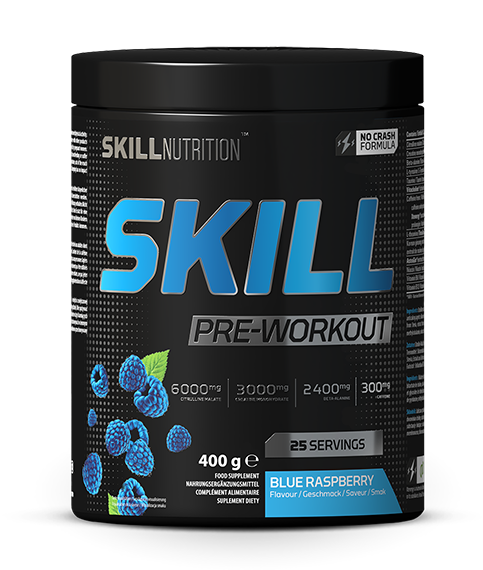 Skill Pre-Workout, Blue Raspberry - 400-412 grams - Skill Nutrition