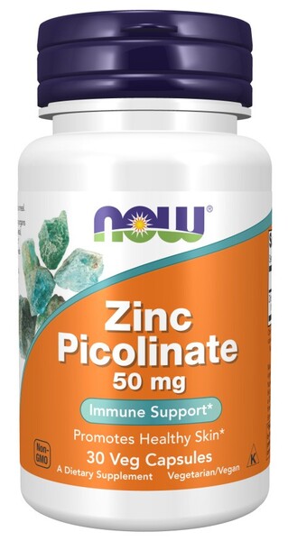 Zinc Picolinate, 50mg - 30 vcaps - NOW Foods