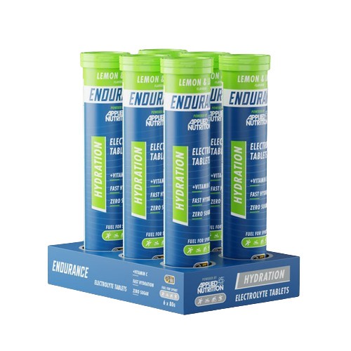 Endurance Hydration Electrolyte Effervescent Tablets, Lemon & Lime - 6 x 20 tabs - Applied Nutrition