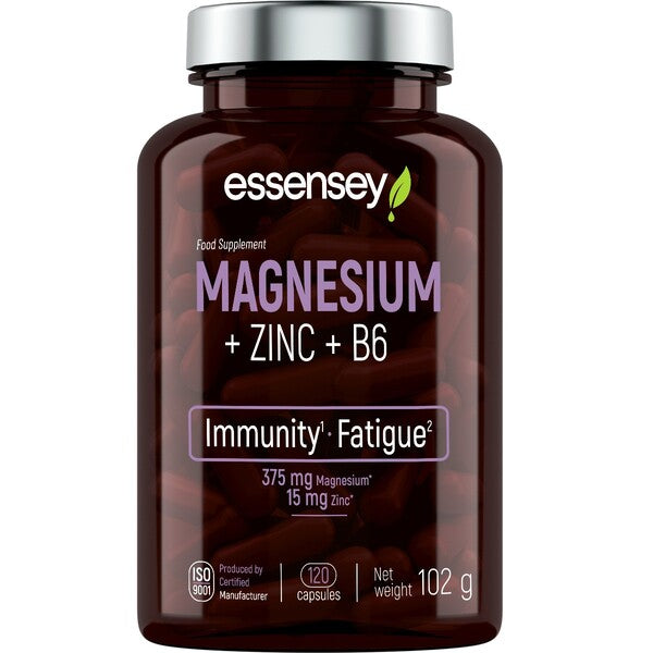 Magnesium + Zinc + B6 - 120 caps - Essensey