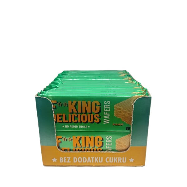 Fitking Delicious Wafers, Peanut - 32 x 80g - Allnutrition