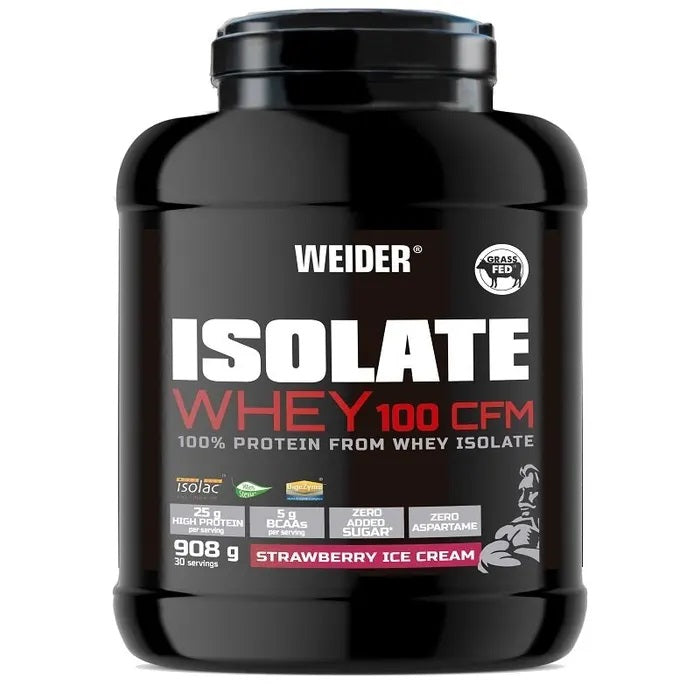 Isolate Whey 100 CFM, Strawberry Ice Cream - 908 grams - Weider