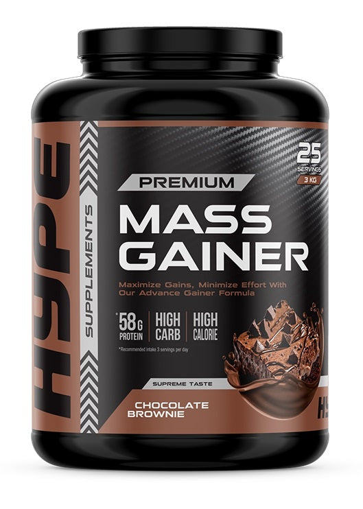 Mass Gainer, Chocolate Brownie - 3000 grams - Hype