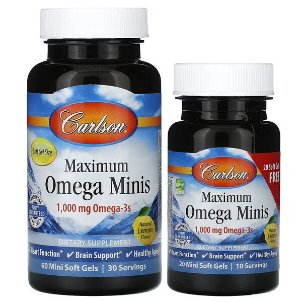 Maximum Omega Minis - 60 + 20 softgels - Carlson Labs