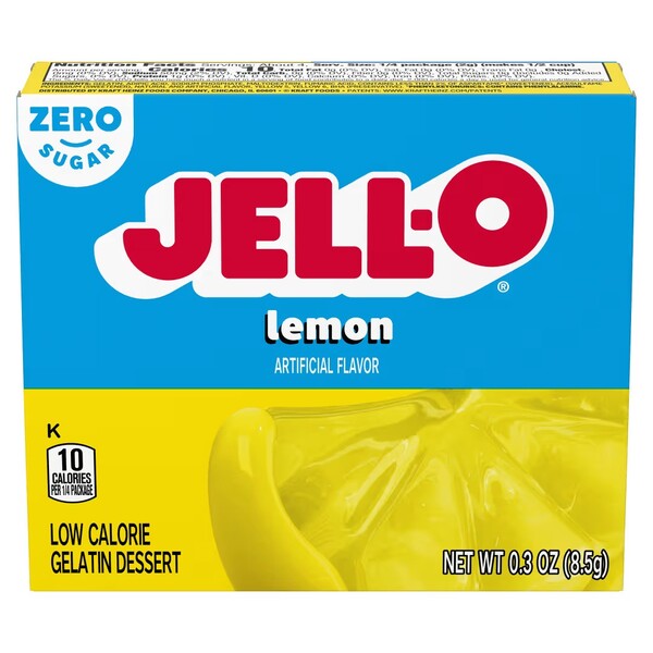 Gelatin Dessert Sugar Free, Lemon - 8.5 grams - Jell-O