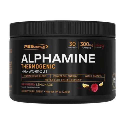Alphamine, Raspberry Lemonade - 225 grams - PEScience