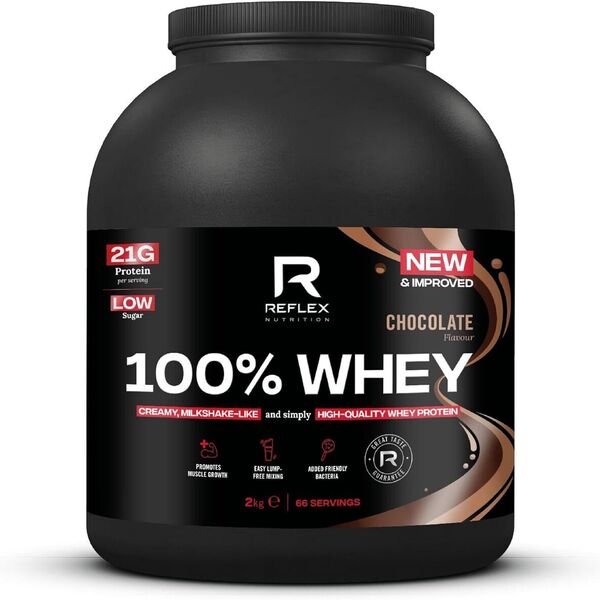 100% Whey, Chocolate - 2000 grams - Reflex Nutrition