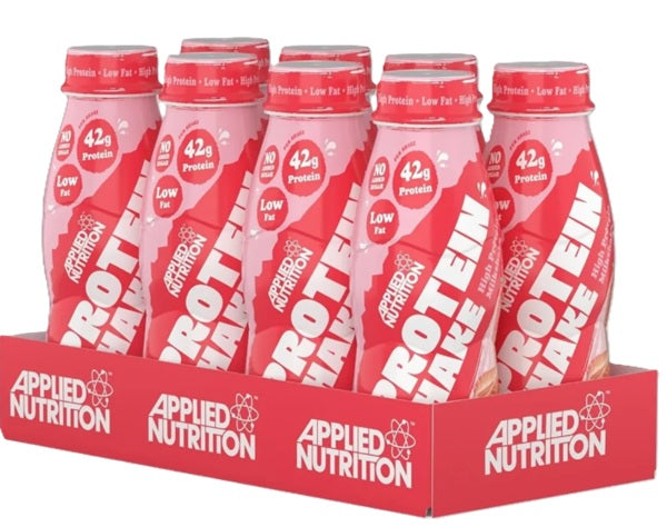 High Protein Shake, Strawberries & Cream - 8 x 500 ml. - Applied Nutrition