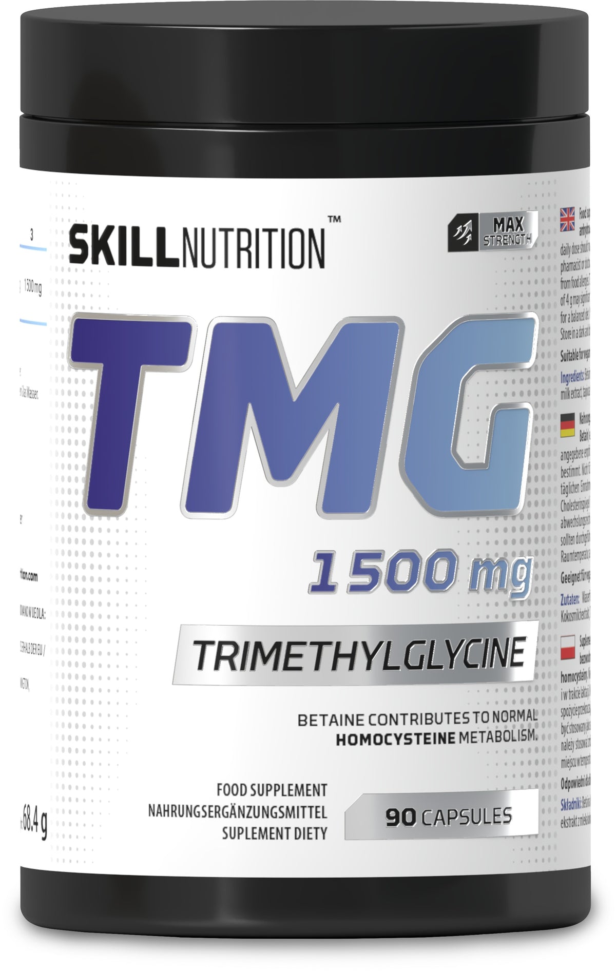 TMG Trimethylglycine, 1500mg - 90 vegan caps - Skill Nutrition