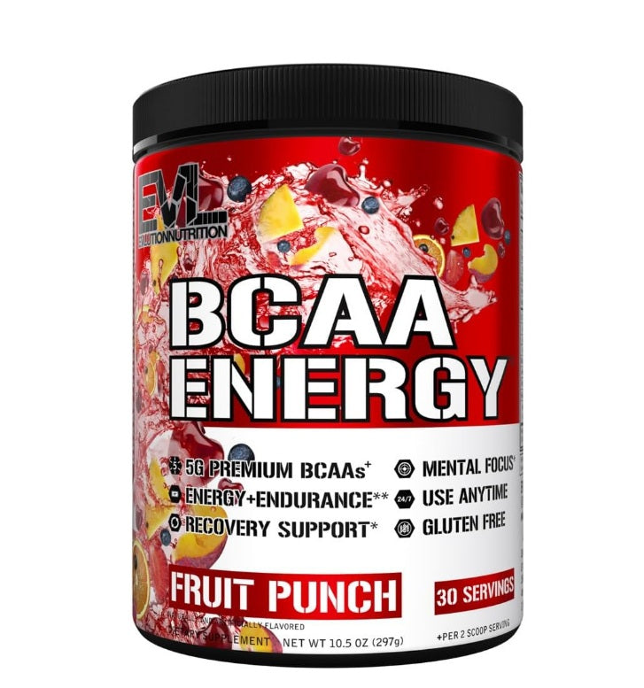 BCAA Energy, Fruit Punch - 297 grams - EVLution Nutrition