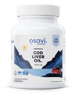 Norwegian Cod Liver Oil Softgels, 1000mg (Lemon) - 60 softgels - Osavi