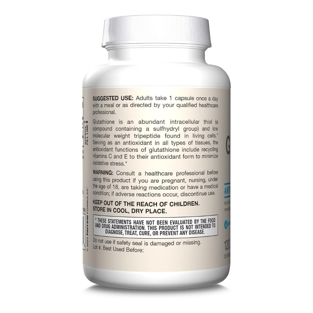 Jarrow Formulas Glutathione Reduced 500mg - 120 kapslit