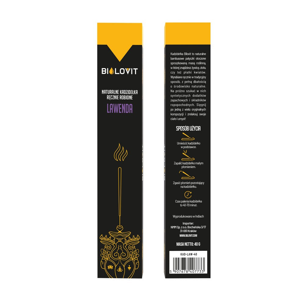 Bilovit looduslikud aroomi viirukipulgad Lavender - 40 g
