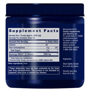 Life Extension D-riboosi pulber – 150 g