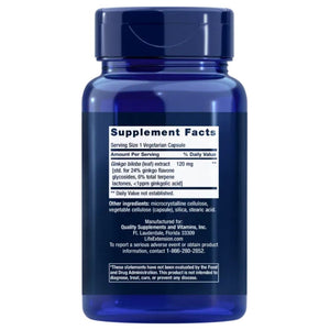 Life Extension Ginkgo Biloba (Ginkgo biloba) 120 mg - 365 kapslit
