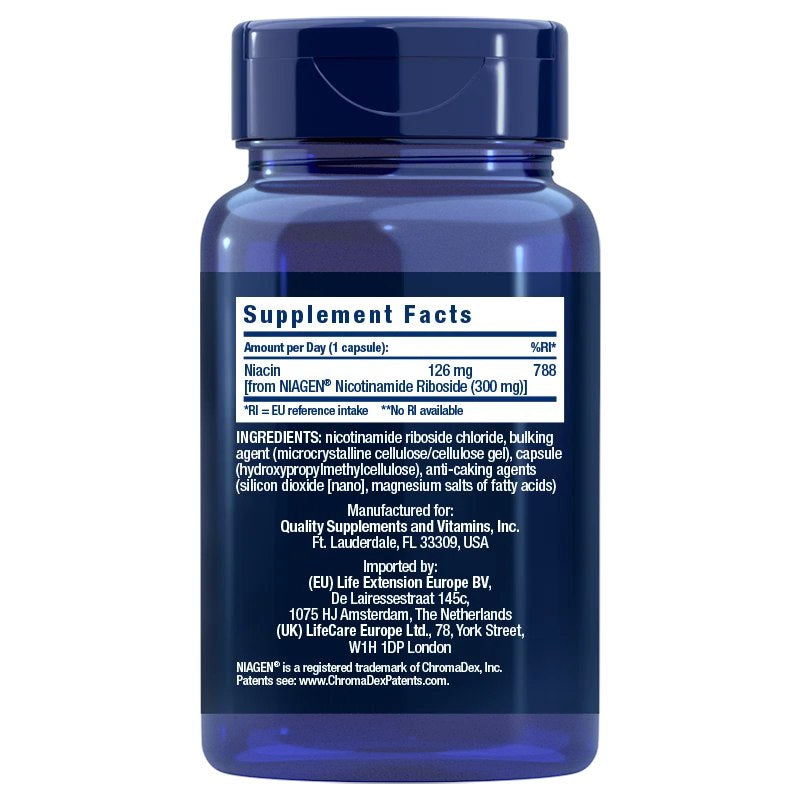 Life Extension NAD+ Cell Formula 300 mg EU - 30 kapslit