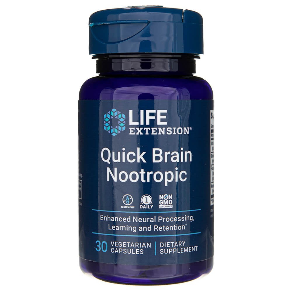 Life Extension Quick Brain Nootropic - 30 kapslit