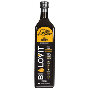 Bilovit Šaltai spaustas linų sėmenų aliejus - 1000 ml - Magnis.lt