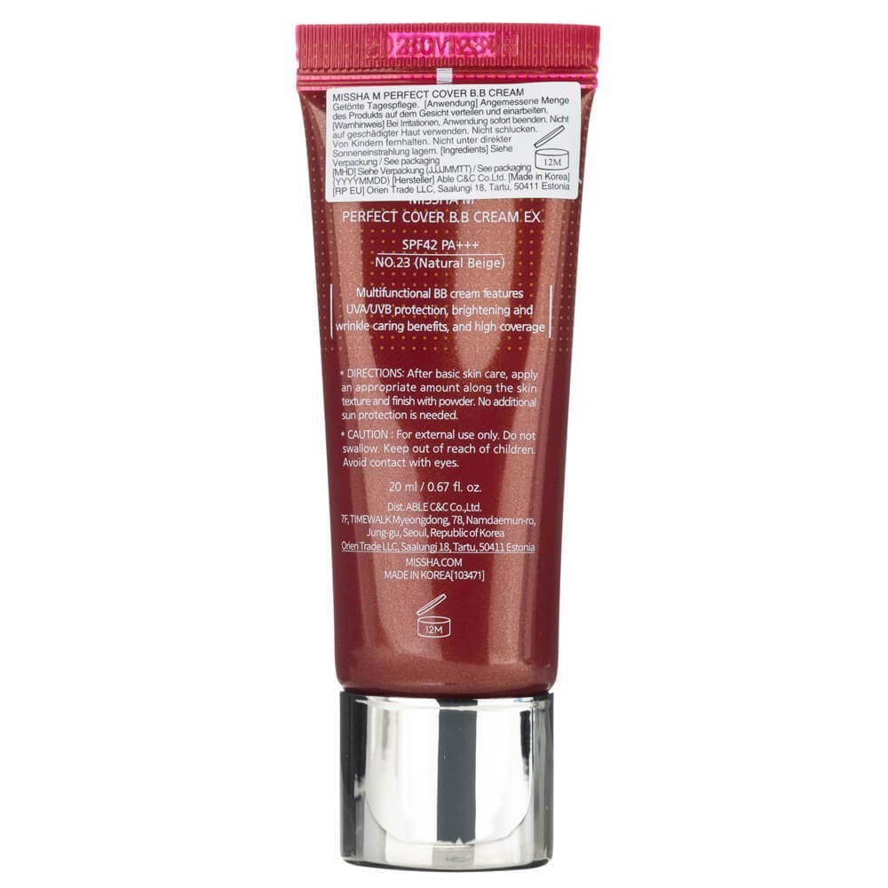 Missha M Perfect Cover BB kreem SPF 42 PA++ NO.23 Natural Beige – 20 ml