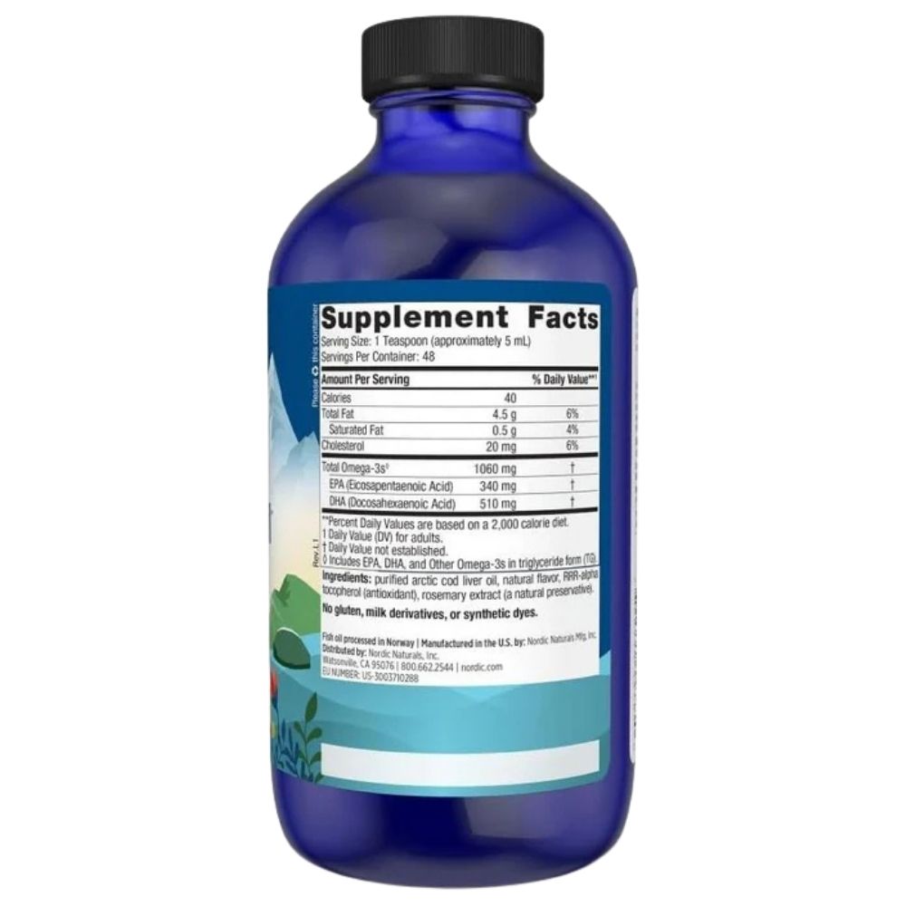 Nordic Naturals Arctic tursamaksaõli apelsini maitsega – 237 ml
