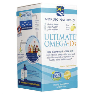 Nordic Naturals Ultimate Omega-D3, sidrunimaitseline, 250 mg - 60 pehmet kapslit