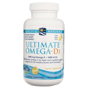 Nordic Naturals Ultimate Omega-D3 Lemon 640 mg - 120 pehmet geelkapslit
