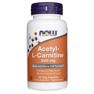 Now Foods atsetüül-L-karnitiin 500 mg - 50 kapslit