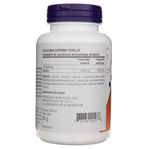 Now Foods Glütsiin 1000 mg - 100 kapslit