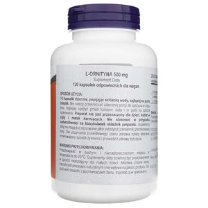 Now Foods L-Ornithine 500 mg - 120 kapslit