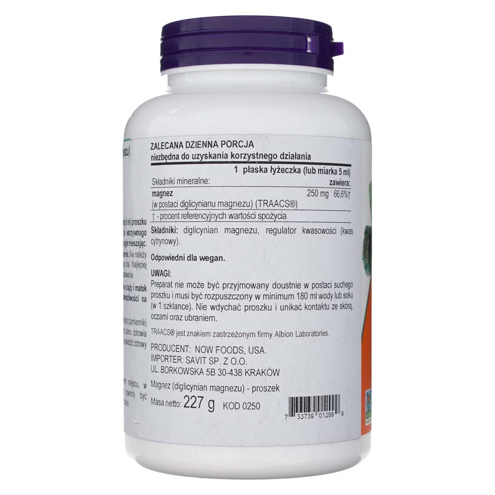 Now Foods magneesiumdiglütsinaadi pulber - 227 g