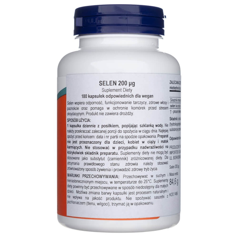 Now Foods Selenas 200 mcg - 180 kapsulių - Magnis.lt