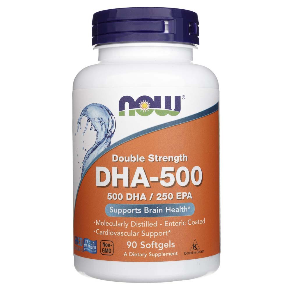Now Foods DHA-500 topelt tugevus - 90 pehmet geelkapslit