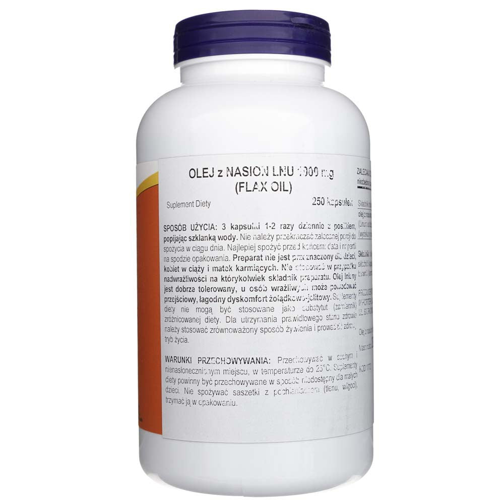 Now Foods linaõli 1000 mg - 250 pehmekapslit