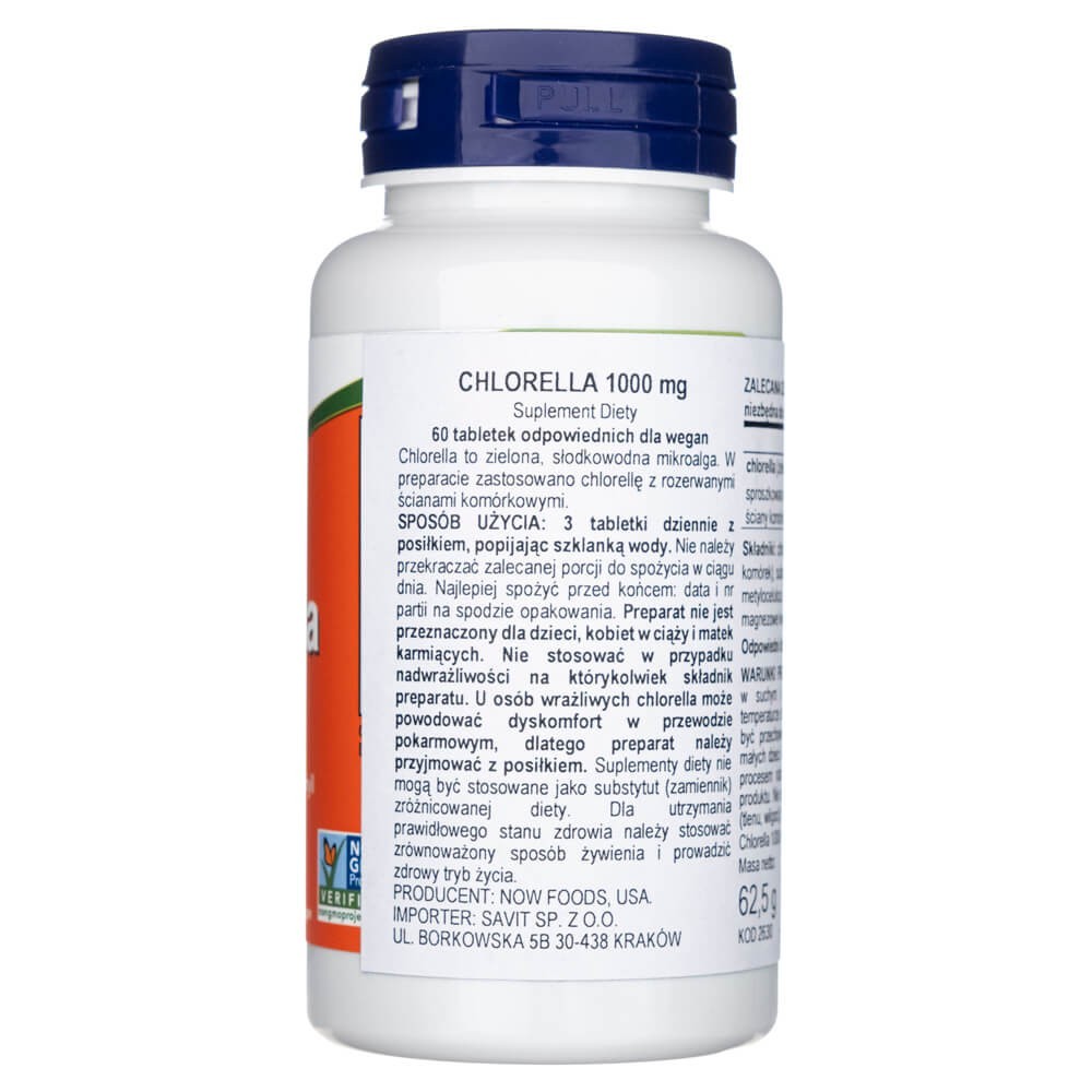Now Foods Chlorella 1000 mg - 60 tabletti