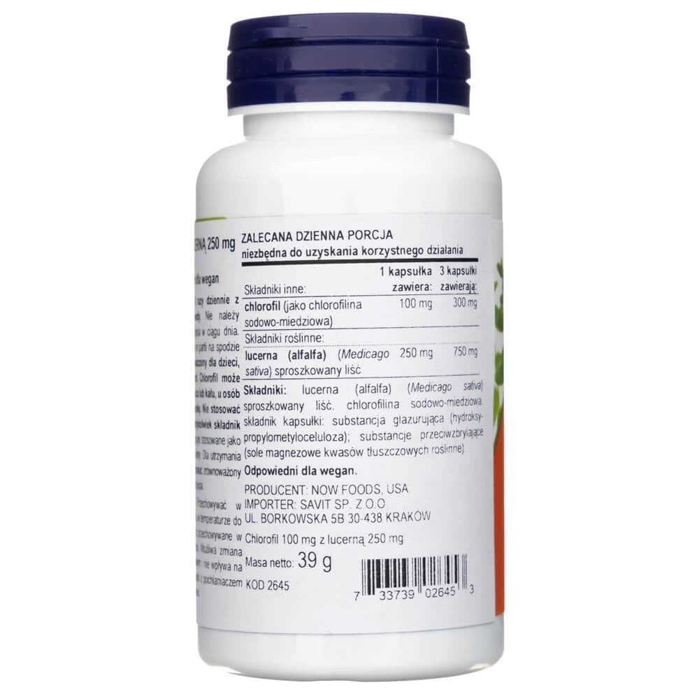 Now Foods Chlorophyll 100 mg - 90 kapslit