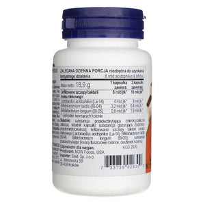 Now Foods Acidophilus ja Bifidus 8 miljardit CFU-d – 60 kapslit