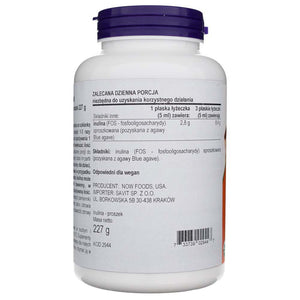 Now Foods inuliin, puhas pulber, orgaaniline – 227 g