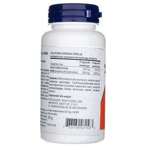 Now Foods hüaluroonhape 50 mg - 60 kapslit