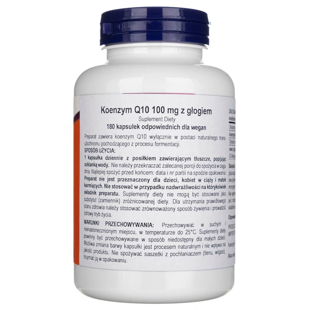 Now Foods CoQ10 100 mg koos viirpuumarjadega – 180 kapslit