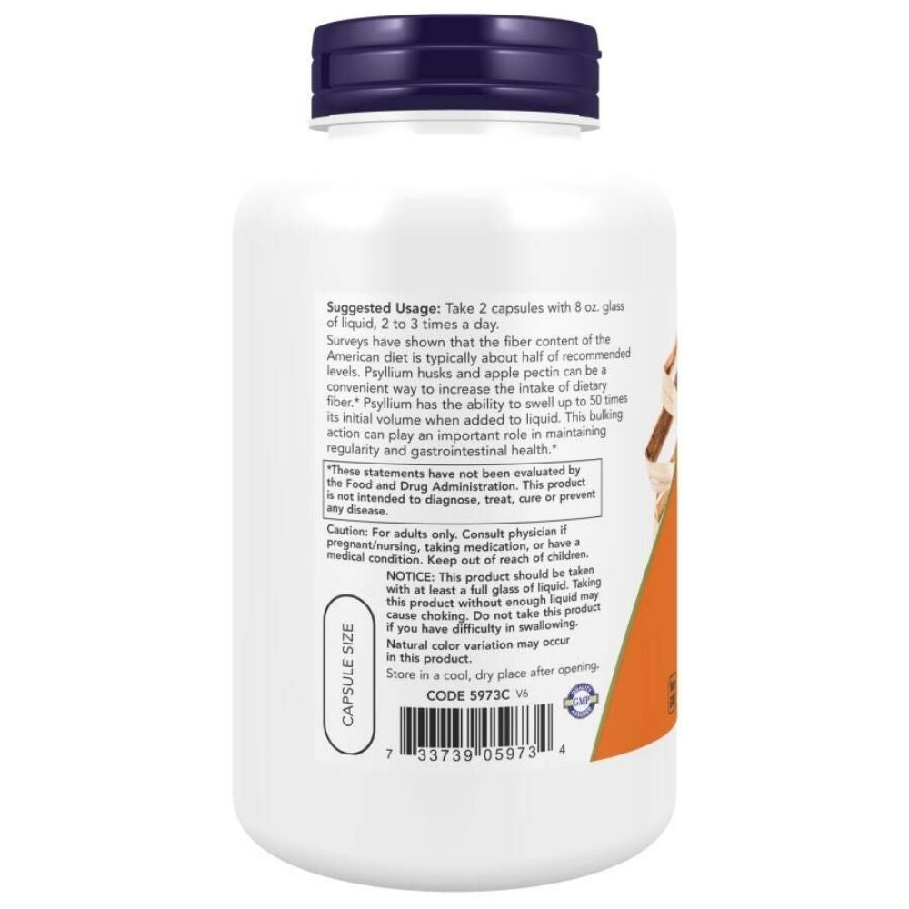 Now Foods Psülliumi seemned 700 mg + pektiin - 180 kapslit