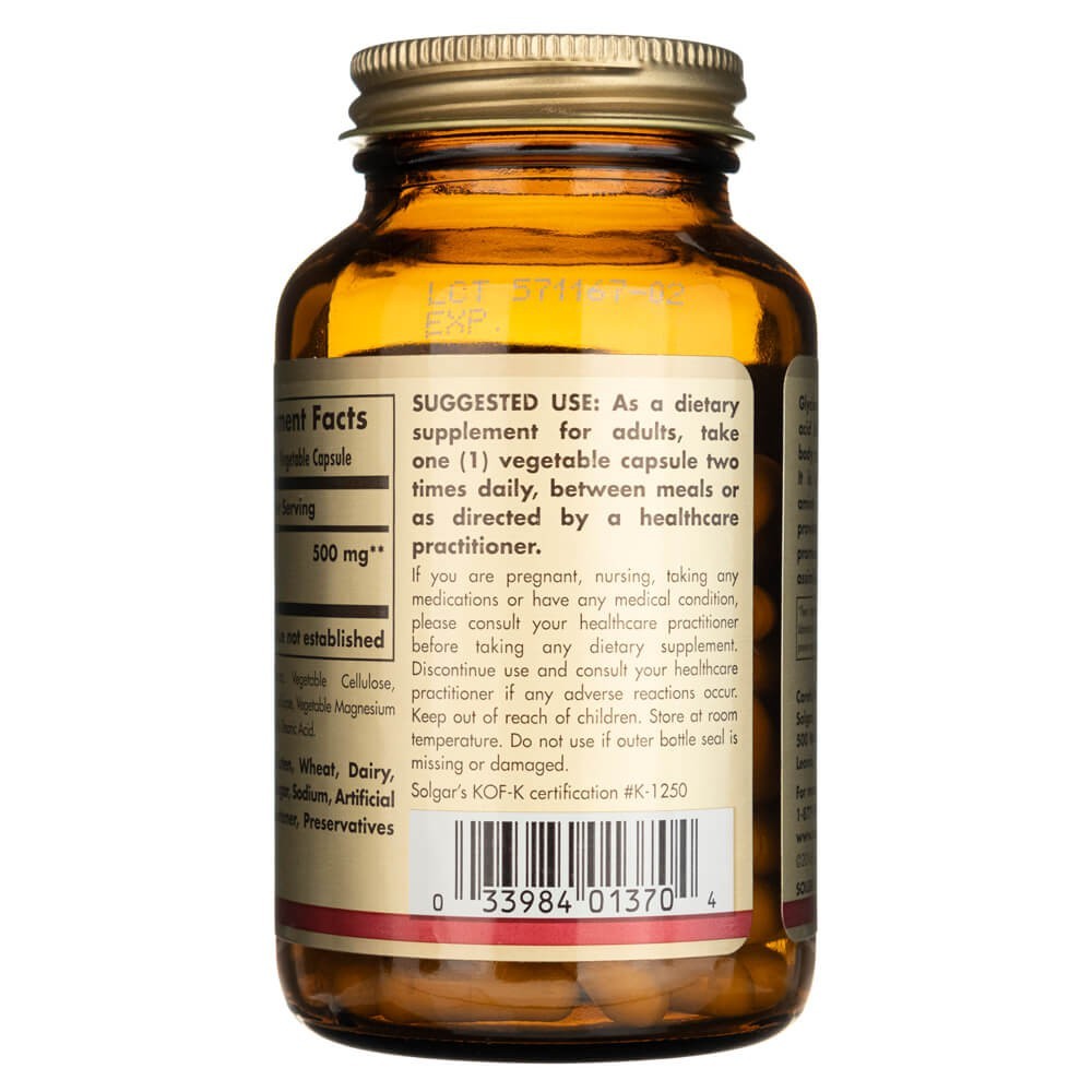 Solgar Glütsiin 500 mg - 100 kapslit