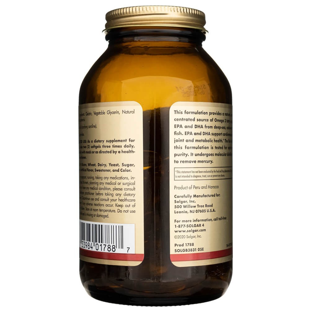 Solgar Omega-3 kalaõli kontsentraat – 120 pehmet kapslit