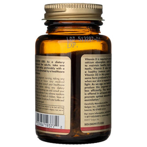 Solgar vitamiin D3 125 mcg (5000 IU) - 100 pehmet geelkapslit