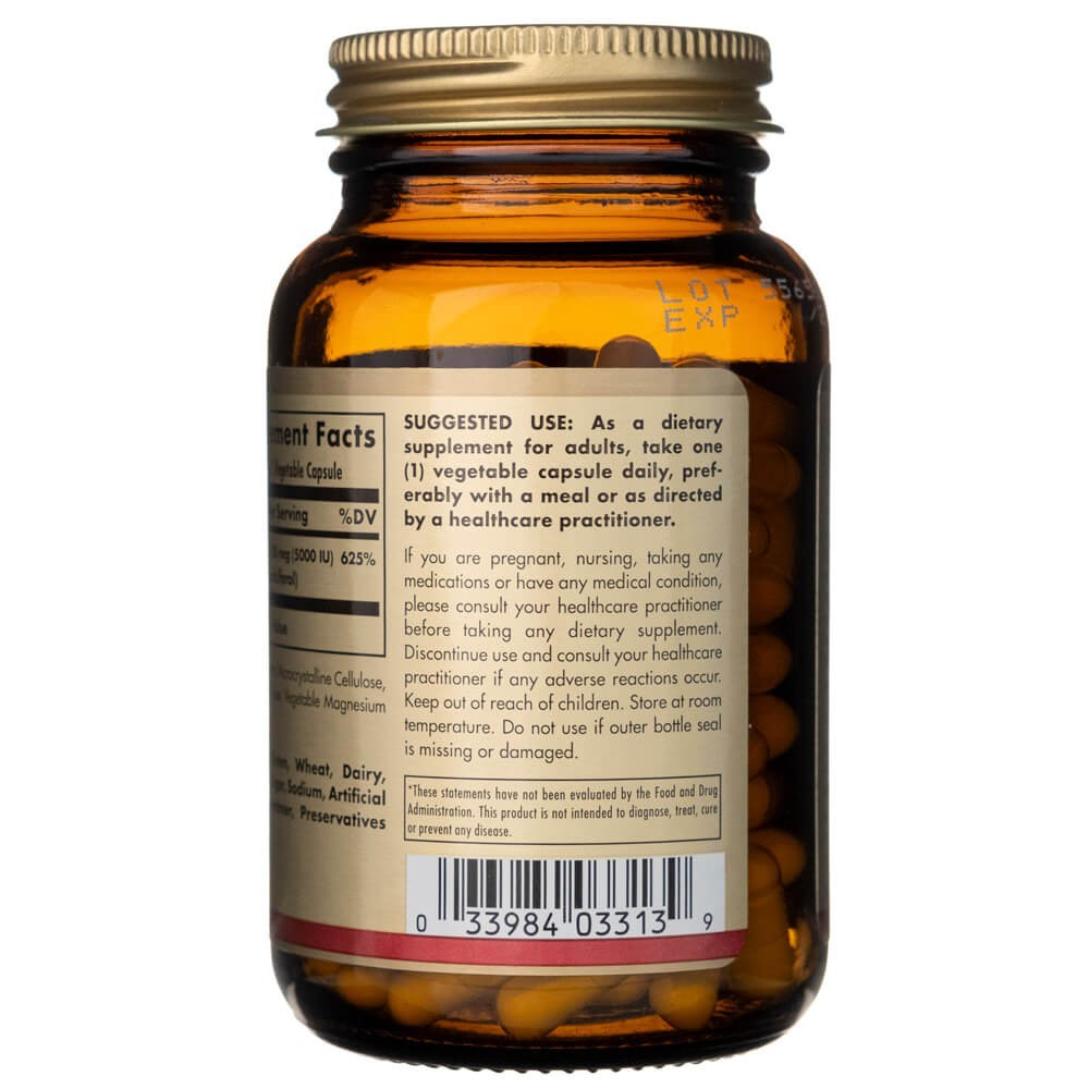 Solgar Vitamiin D3 125 mcg (5000 IU) - 120 kapslit