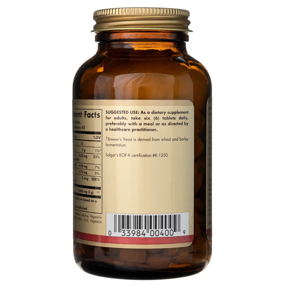 Solgar Õllepärm 7 1/2-graaniline B12-vitamiiniga – 250 tabletti