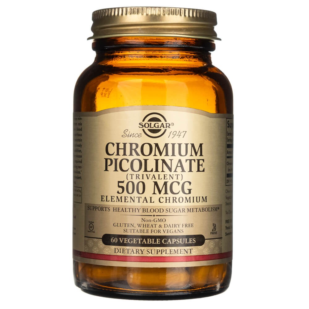 Solgar kroompikolinaat 500 mcg – 60 kapslit