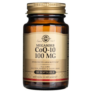 Solgar Megasorb CoQ-10 100 mg - 30 minkštųjų gelių - Magnis.lt