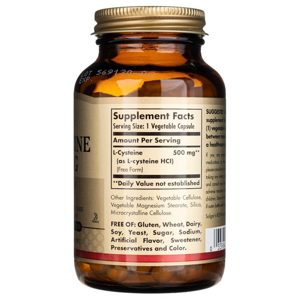 Solgar L-tsüsteiin 500 mg - 90 kapslit